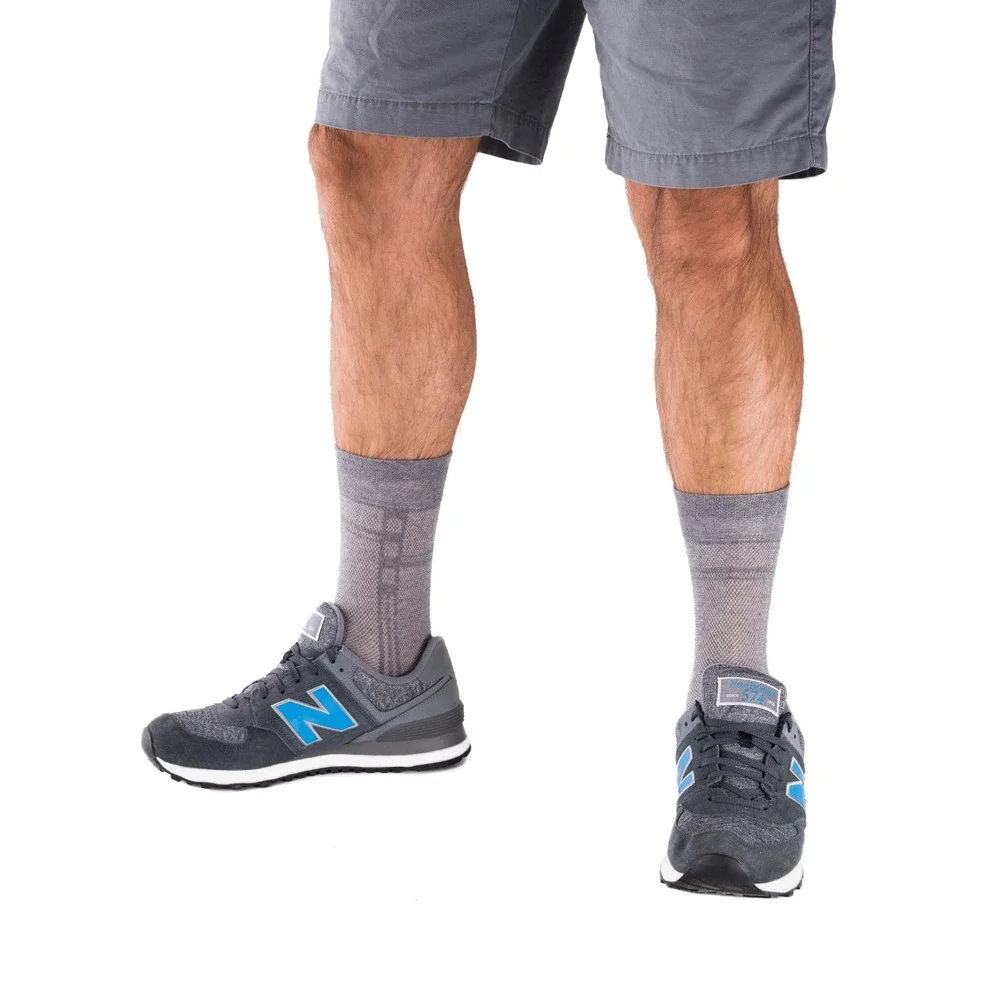 Breathable Mens Cotton Dress Socks Ultra Thin Socks 5 Pack Gray, size 7-9